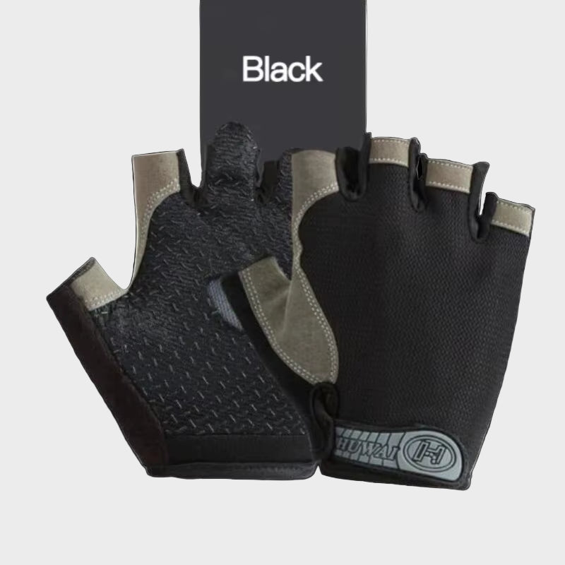 Gym Gloves Fingerless Gloves Anti-Slip Shock-Absorbing Breathable Gloves Sports Gloves for Training Lifting Weight Cycling