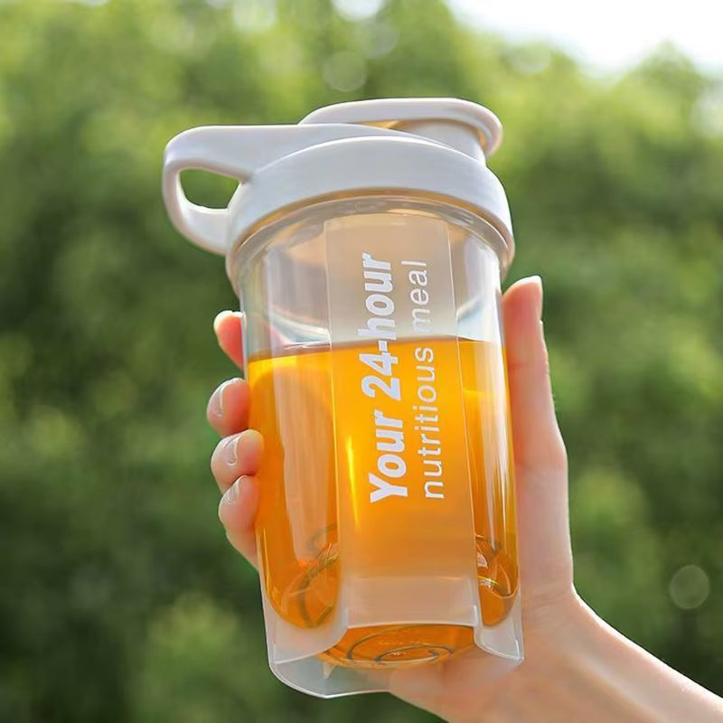 Sport Shaker Bottle 500ML Whey Protein Powder Mixing Bottle Sport Fitness Gym Shaker Outdoor Portable Plastic Drink Bottle