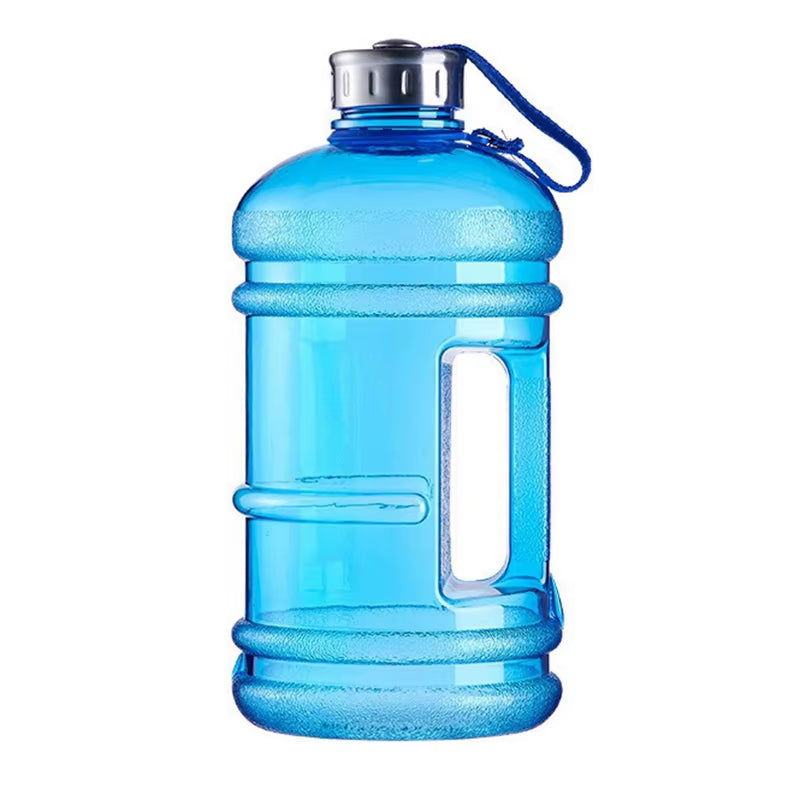 2L Portable PETG Large Capacity Water Bottle Training Sports Workout Drink Bottle Shaker Bottle with Handle Outdoor Gym